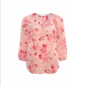 Rebecca Taylor NWT floral rose printed blouse Cottagecore soft girl balletcore